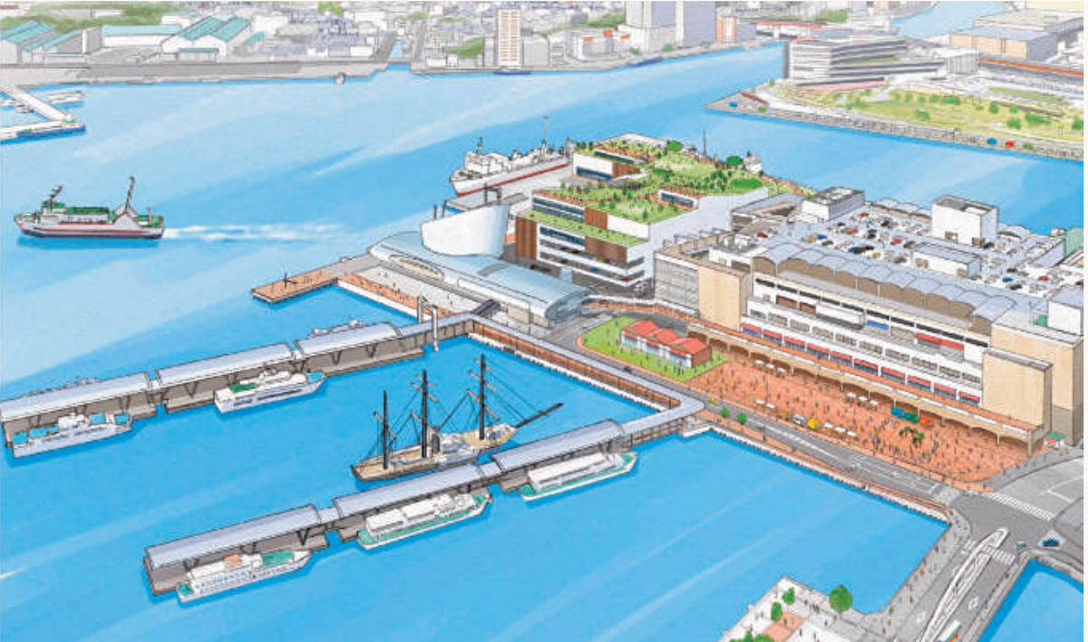 長崎港元船地区 整備構想 完成イメージ図