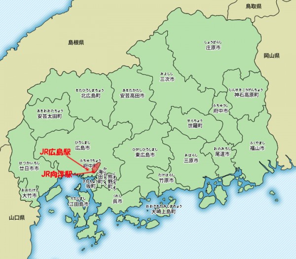 ▲JR広島駅から2駅6分。マツダのお膝元であり“広島のバチカン”と呼ばれてきた小さなまち府中町の小さな駅に、いま注目が集まっている。
