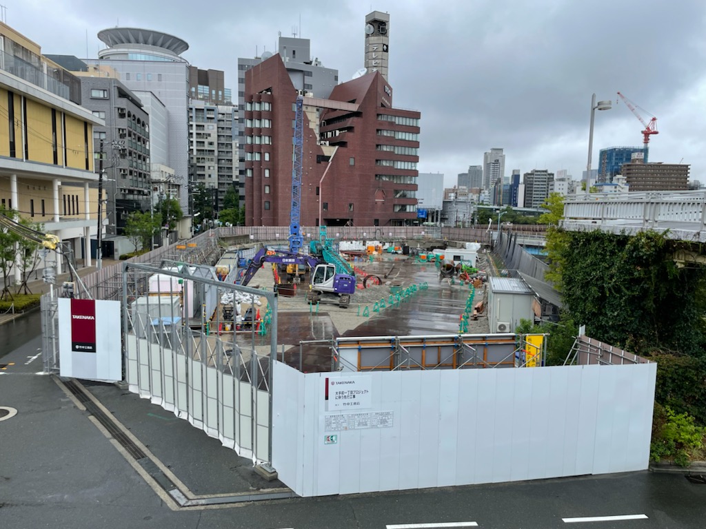 テレビ大阪の本社やヒルトンが運営するホテルが入居する複合施設「大阪・大手前一丁目プロジェクト」は、2021年8月1日に着工したばかり