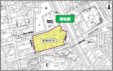 浦和駅前再開発計画位置図