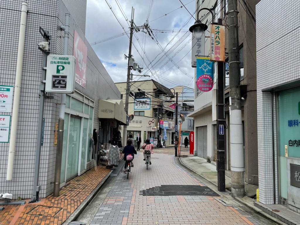 レトロな雰囲気が残る古川橋本通商店街