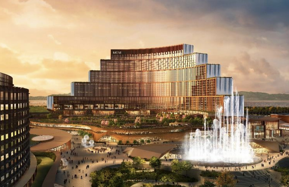近未来的なデザインの高級リゾートホテルが、IR内に3棟建設予定。合計約2,500室の客室になるという（出典：大阪府）