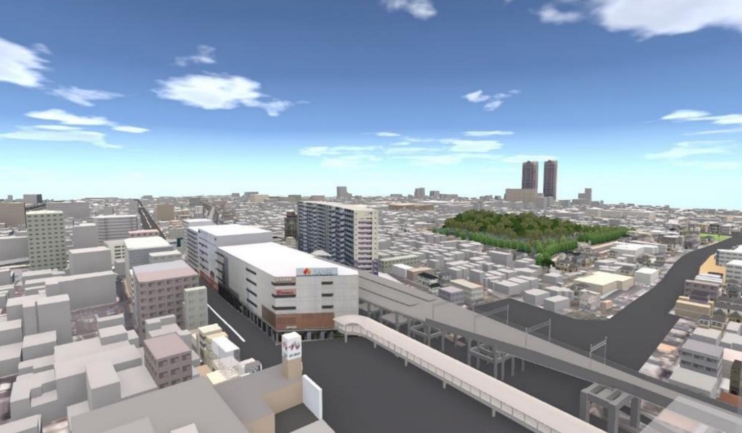 高架化工事完了後の堺東駅周辺のイメージ（出典：堺市）