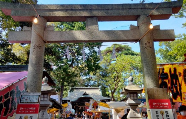 久我山稲荷神社の湯の花祭り当日の様子