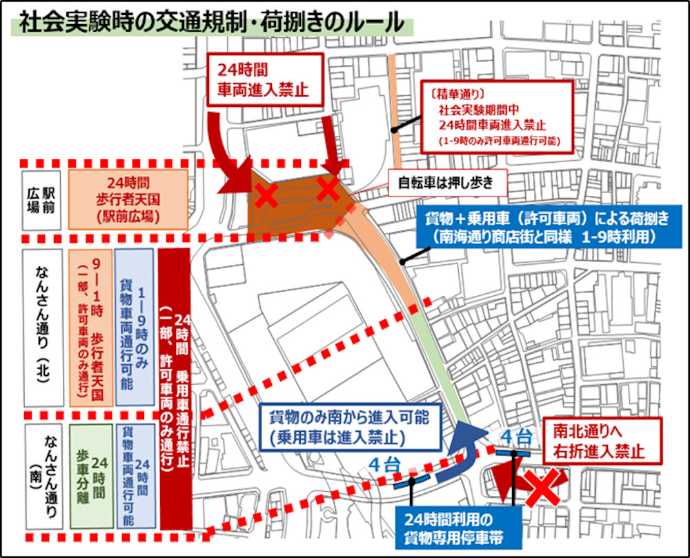 大阪市がなんば駅周辺を歩行者空間化する再整備プランを発表！ 万博で