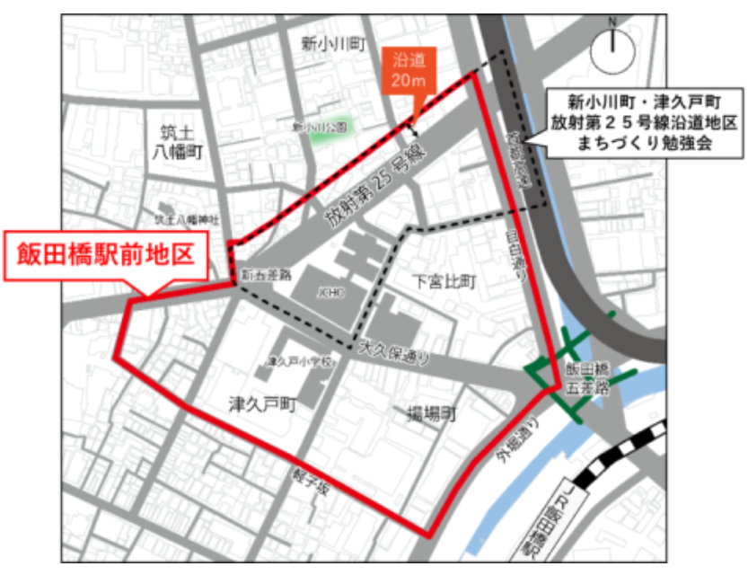 飯田橋駅前地区 位置図