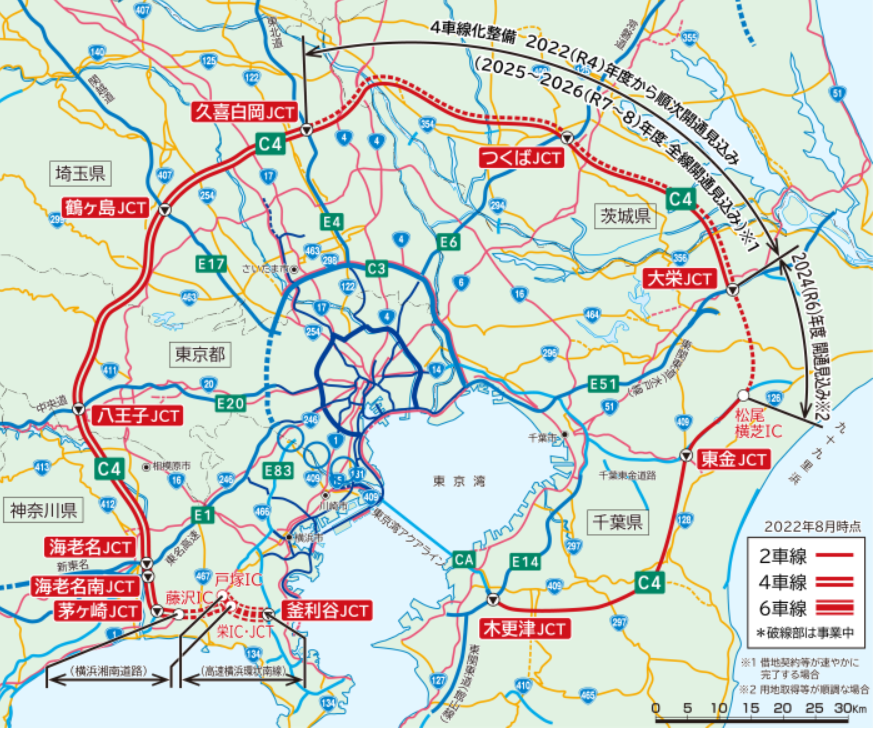 圏央道のマップ