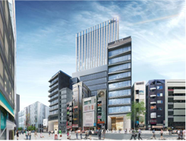「道玄坂通」の外観イメージ。渋谷駅から約400m、文化村通りを徒歩5分の距離。コンセプトは「道玄坂に通（みち）を拓く」だ。 出所：プレスリリース