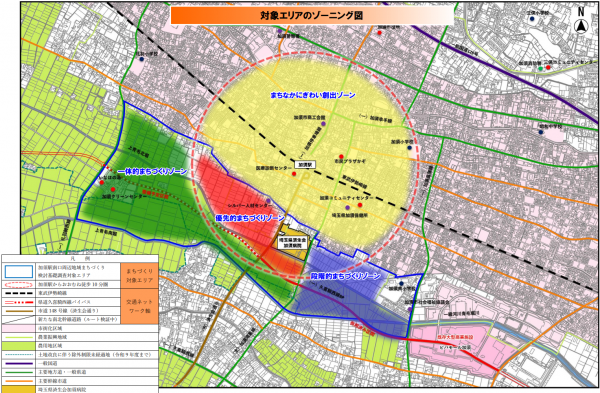「病院を核とした加須駅周辺の新たなまちづくり構想」出典：加須市
