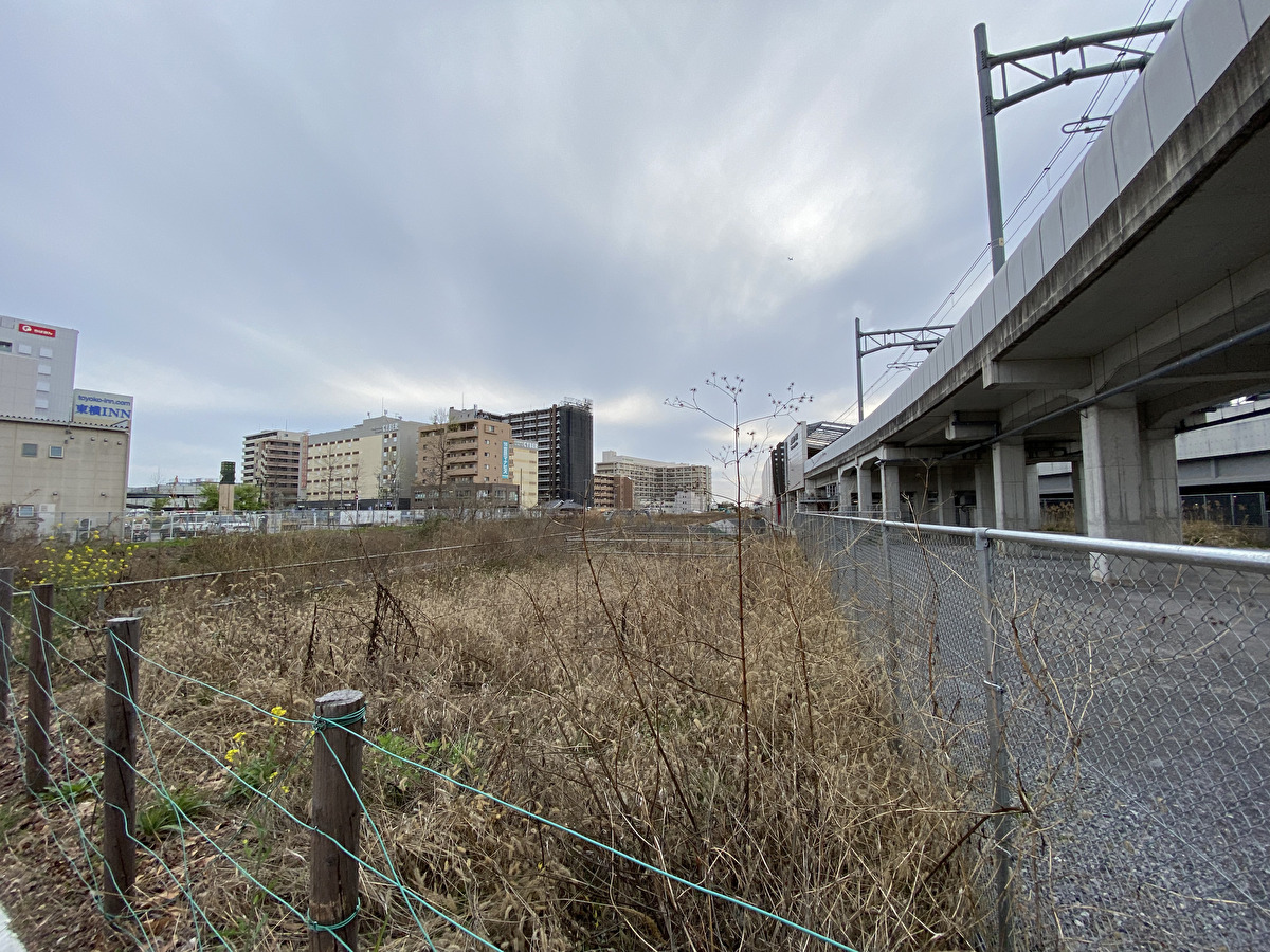 新鎌ヶ谷駅前開発対象地の様子