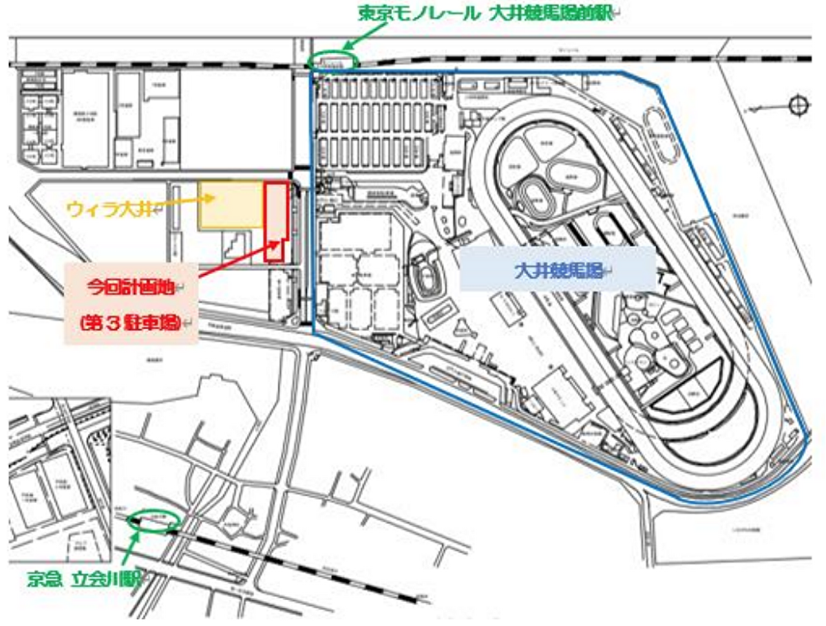 大井競馬場第3駐車場地図