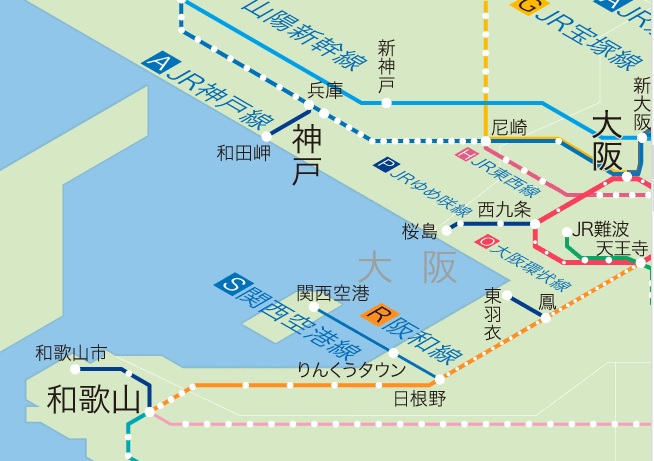 JR西日本の路線図。ホームページから