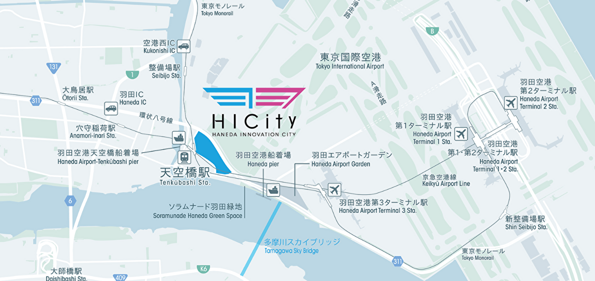羽田イノベーションシティの位置図