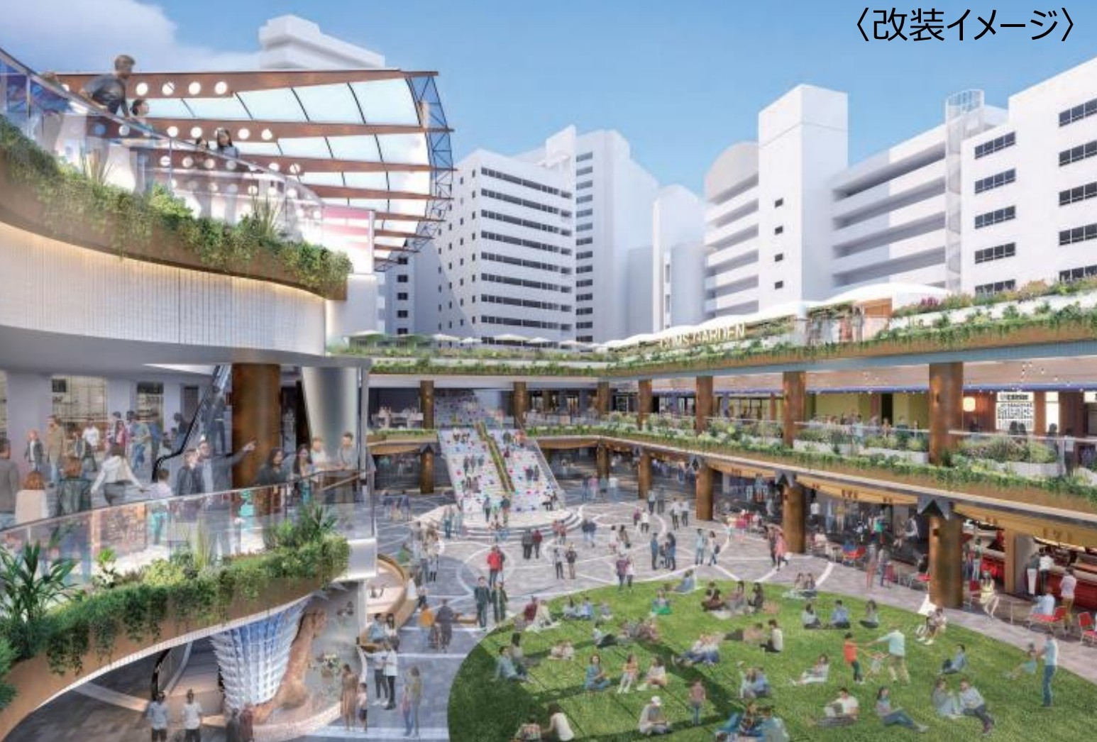 Osaka Metro「京橋」駅に直結する商業施設「コムズガーデン」は、2025年春に開業予定（出典：大阪地下街株式会社）