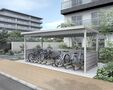LIXIL、集合住宅の景観に馴染むシンプルデザインと強度を兼ね備えたスチール製駐輪場とサイクルラック新発売
